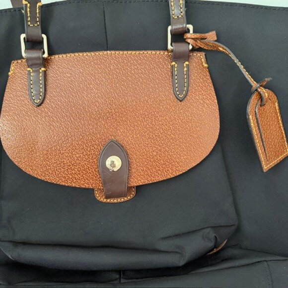 DOONEY and BOURKE Black Nylon Pocket Shopper Tote Bag XL - Picture 5 of 13